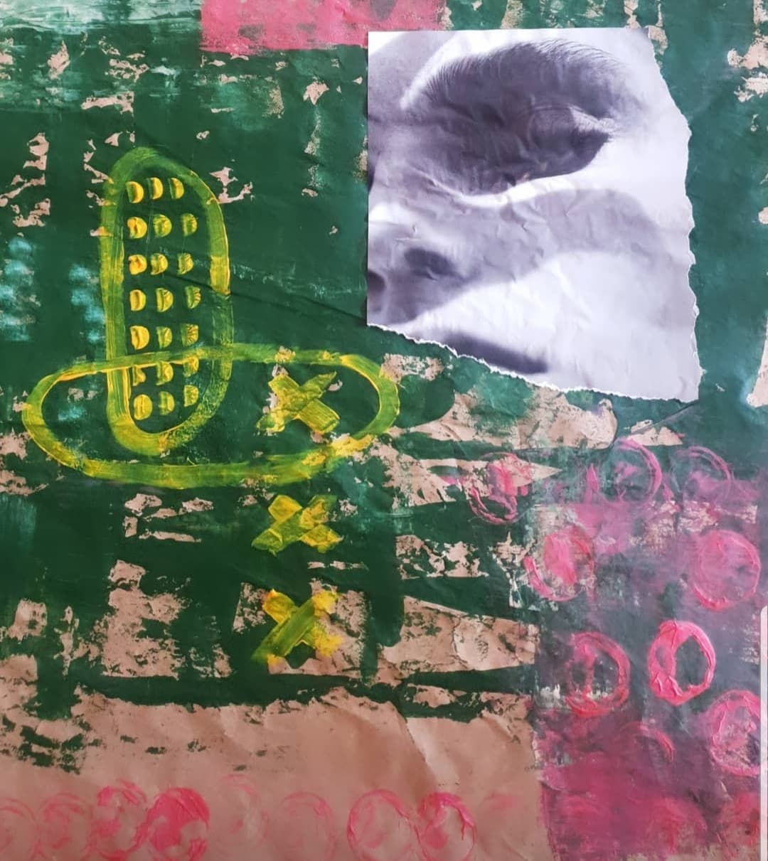 מירב כהן ונונו — אקריל על נייר קראפט